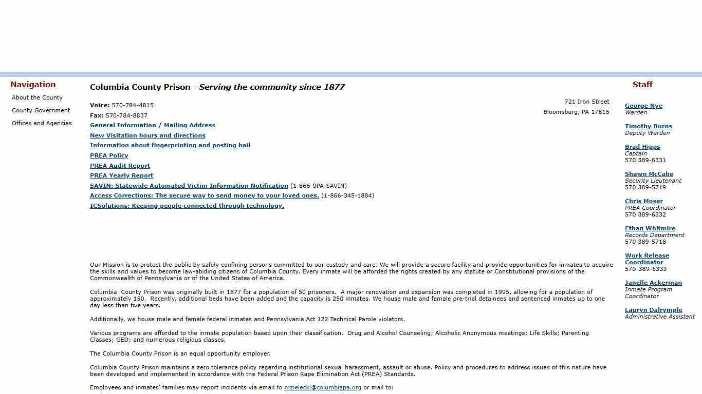 Columbia County Prison